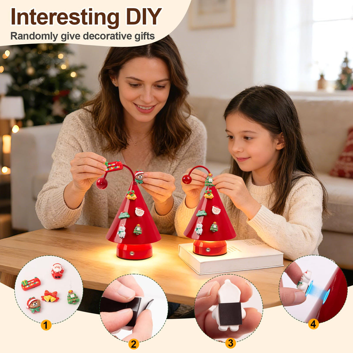 Led Lights Cozy Home Decor Cute Christmas Tree Desk Lamp - Qeipy Official Imagery - 3