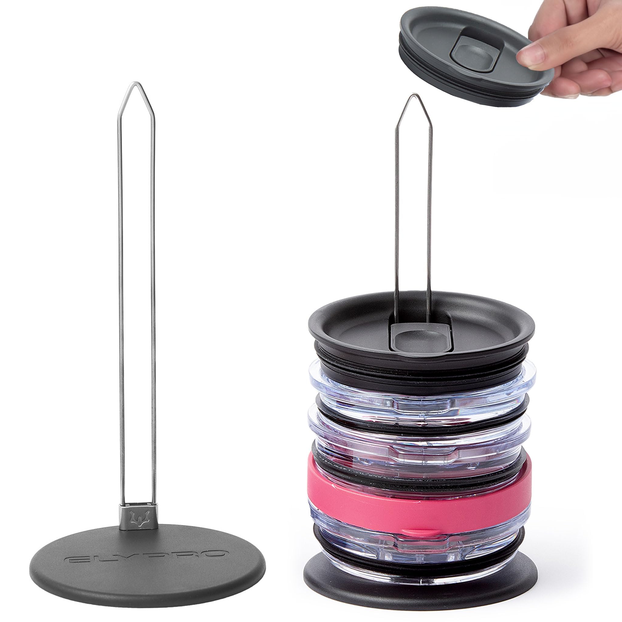 ELYPRO Tumbler Lid Organizer & Holder for Stanley, Yeti, Water Bottle - View 1