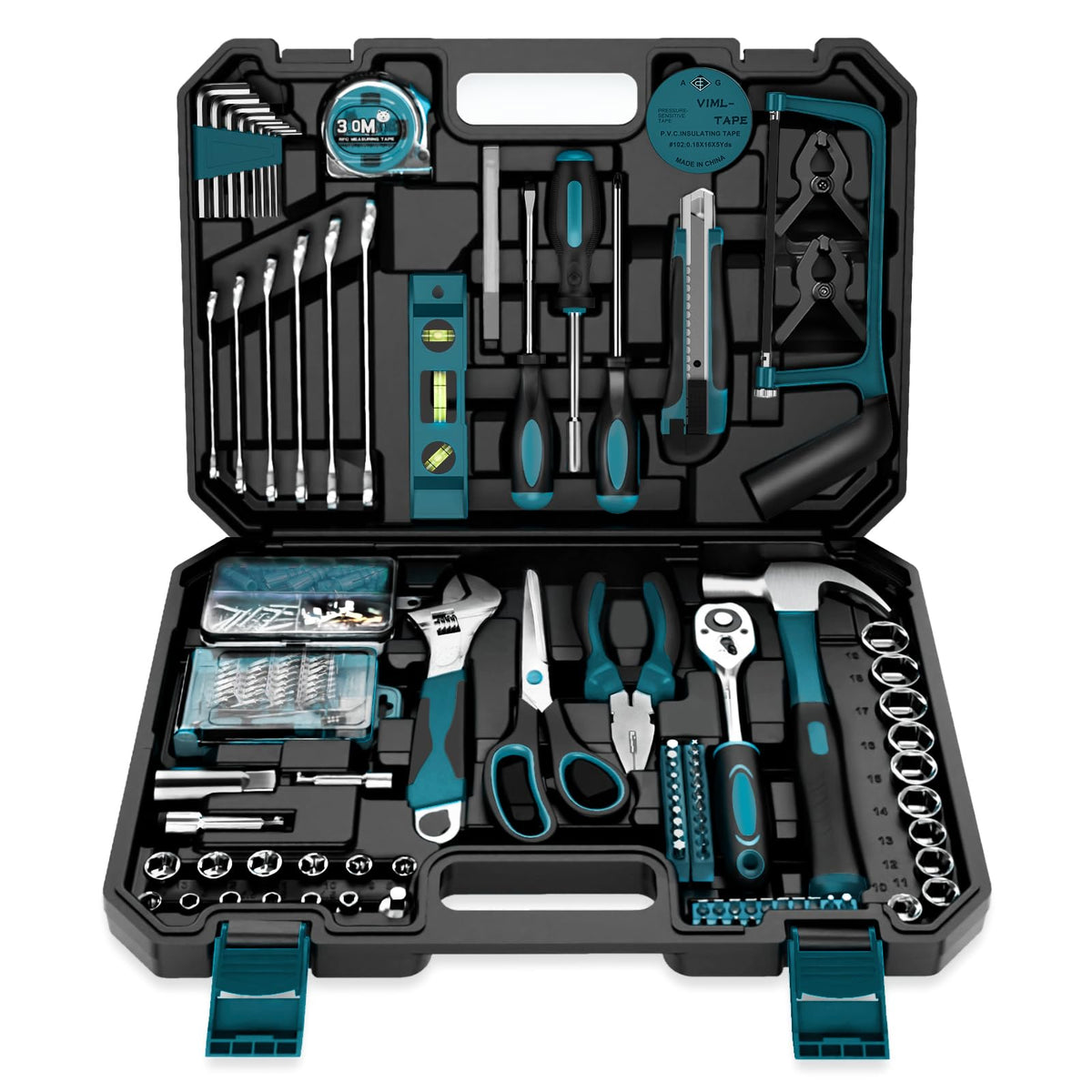 Sundpey 257 Pcs Portable General Basic Hand Tool Kit Set for - Sundpey Official Imagery - 1