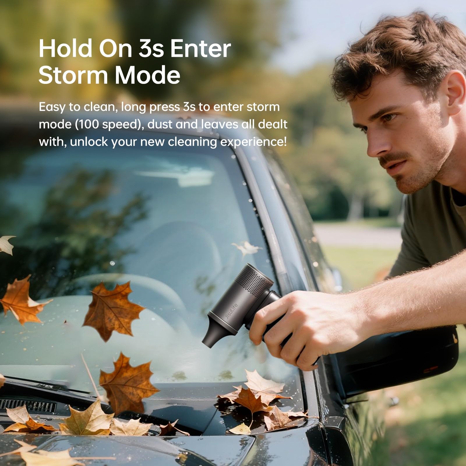 JISULIFE Portable Handheld Fan Ultra2 9000mAh Max 25 Hrs, 3 IN 1, by JISULIFE - Angle View 6