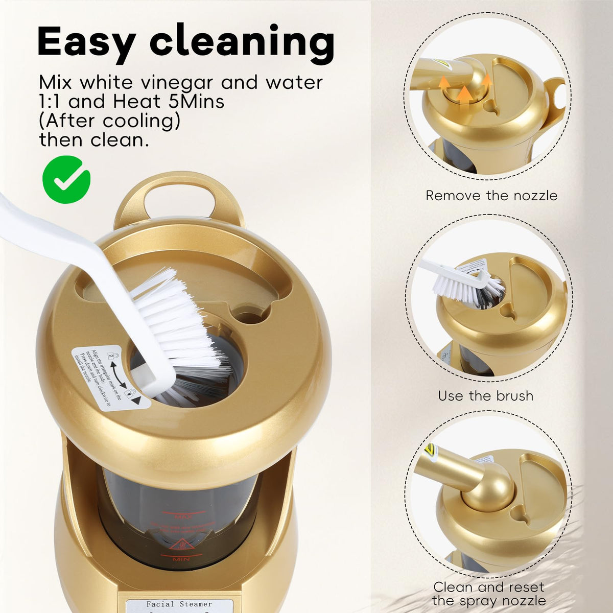 Facial Steamer Nano Ionic Face Steamer with Extendable Arm - HSONBIUTY Official Imagery - 6