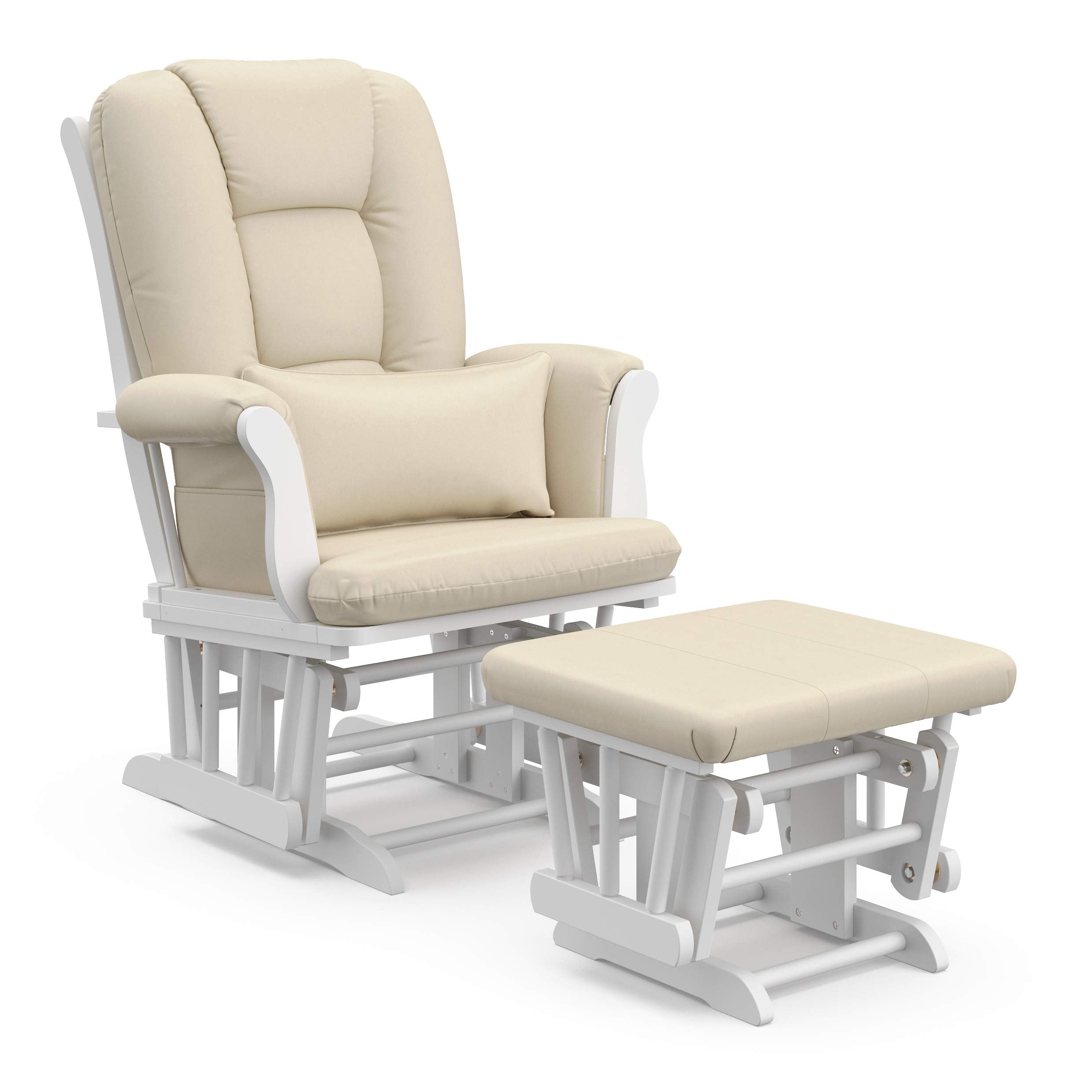 Storkcraft Tuscany Glider &amp; Ottoman and Lumbar Pillow, - Storkcraft