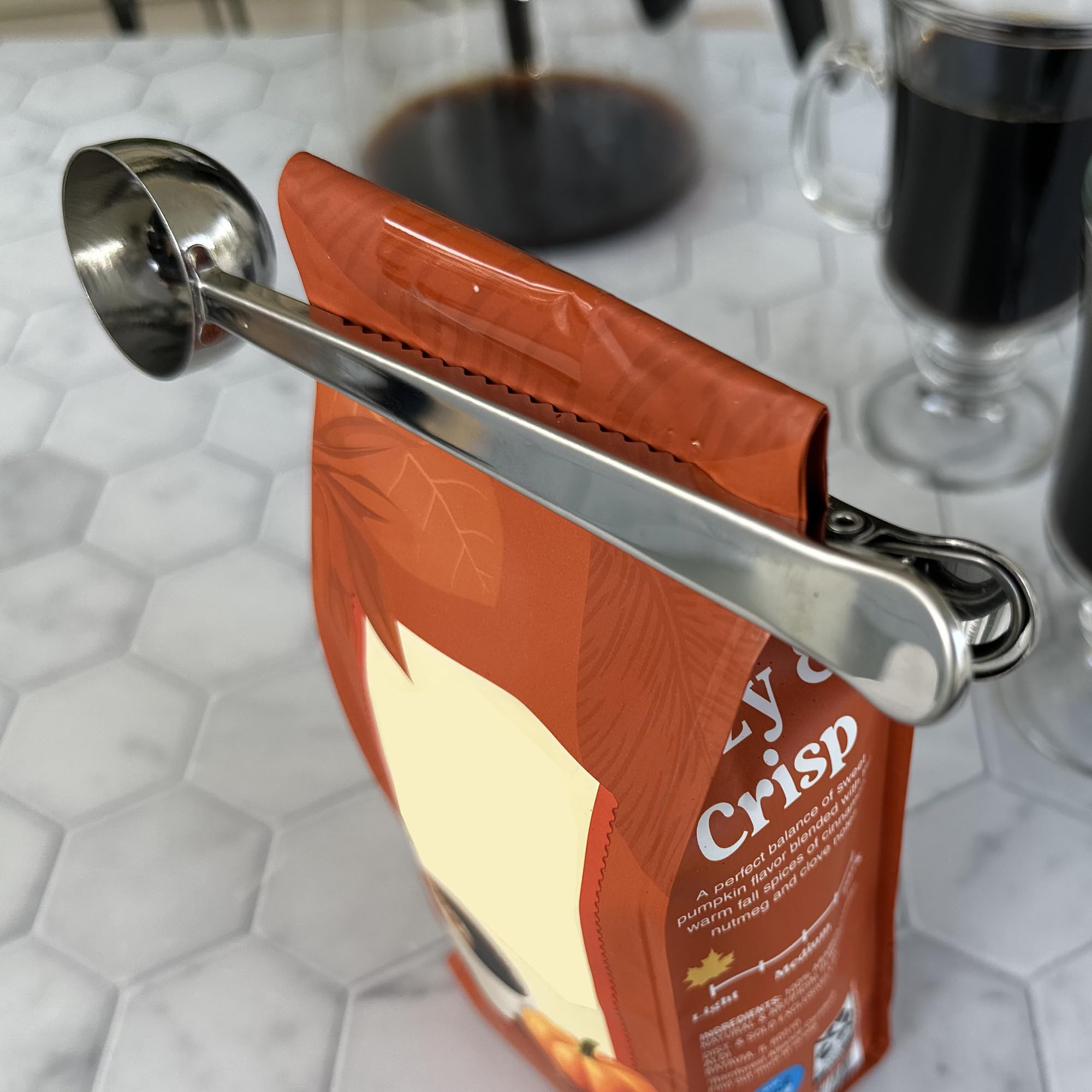 R&M Stainless Steel Coffee Scoop with Coffee Bag Clip, Multipurpose Sp - View 6
