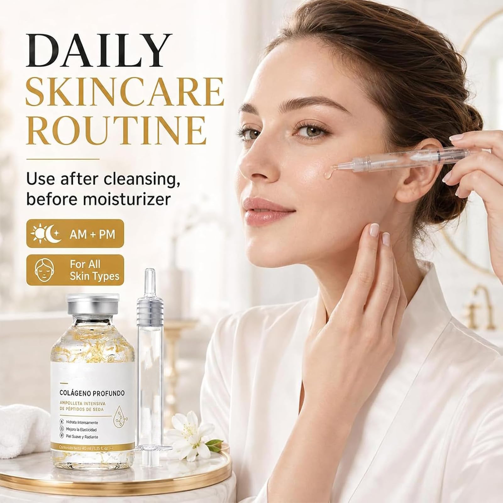 Colageno Profundo Deep Collagen Silk Peptide Serum Ampoule - Glykonex Official Imagery - 5