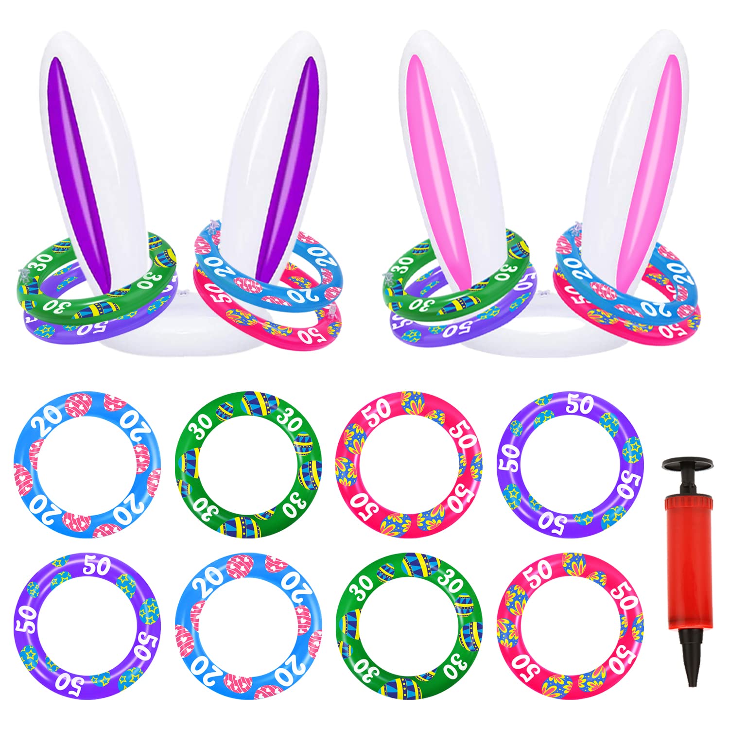 Easter Bunny Ear Ring Toss Game 2Pack, Easter Egg Fillers & - Product Imagery
