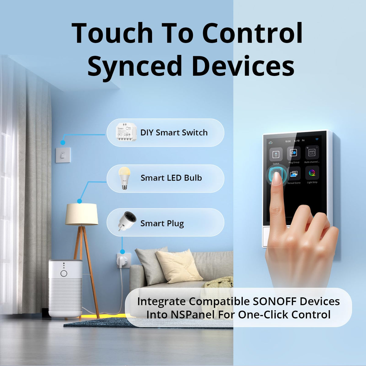 SONOFF Smart Switch 2 Switch Panel Home Control WiFi Smart - SONOFF Official Imagery - 7