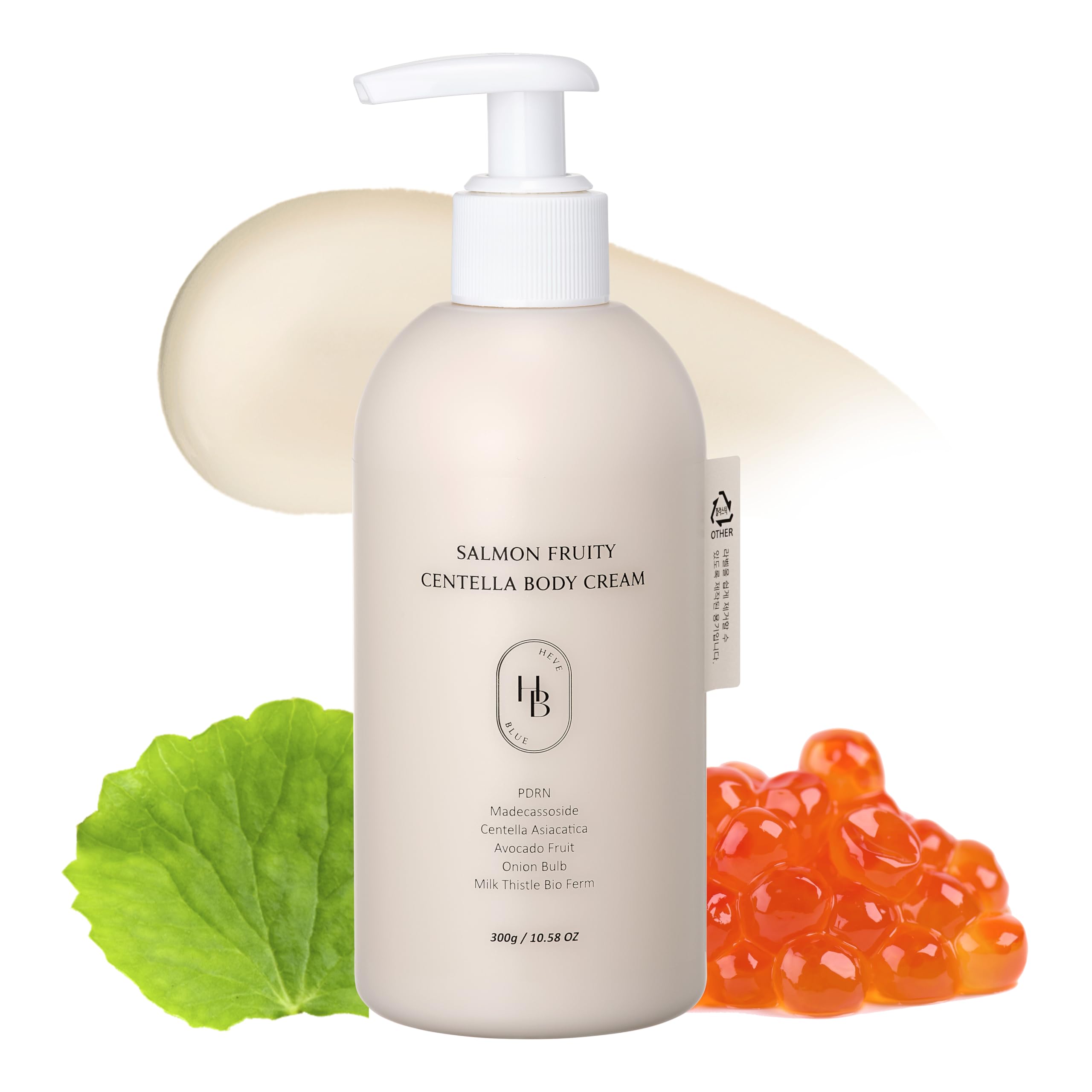 HEVEBLUE Salmon Fruity Centella Body Cream - HEVEBLUE Official Imagery - 2