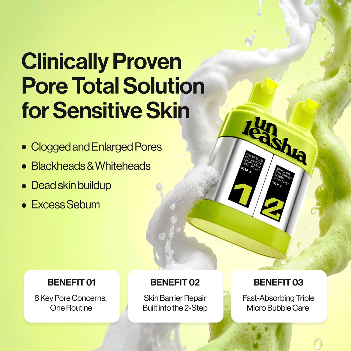 UNLEASHIA 2 Step Zero Pore Overnight Bubble Mask - UNLEASHIA Official Imagery - 6