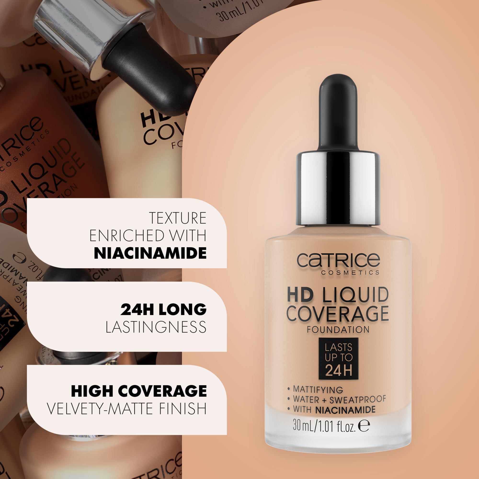 Catrice Cosmetics Catrice | HD Liquid Coverage Foundation | Flawless, - View 3