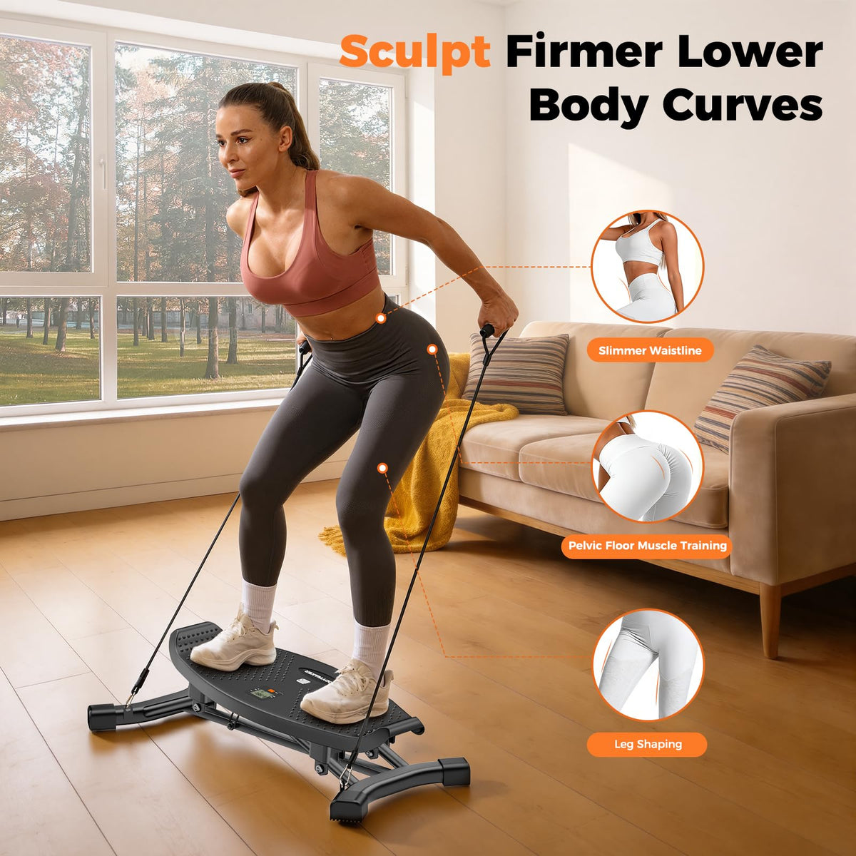 Balance Board for Full Body Workout Wobble Board with LCD - BODYWAKER Official Imagery - 4