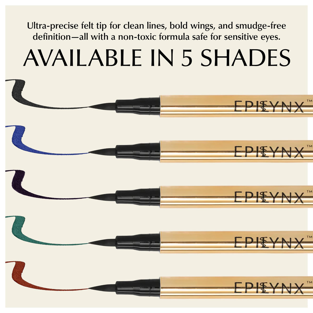 EPILYNX All Day Waterproof Liquid Eyeliner Brown 2mL - EPILYNX Official Imagery - 7