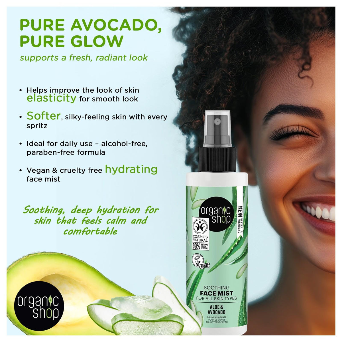 Organic Shop Face Care Set Gentle Cleansing Gel 200 ml - Organic Shop Official Imagery - 4