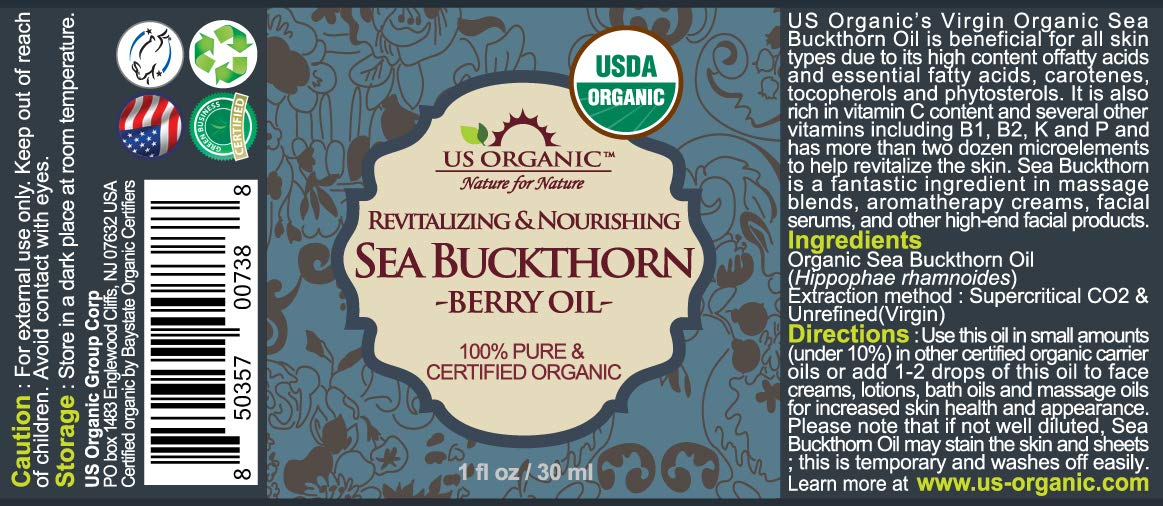 US Organic Sea Buckthorn Berry Oil Supercritical CO2 - US Organic Official Imagery - 4