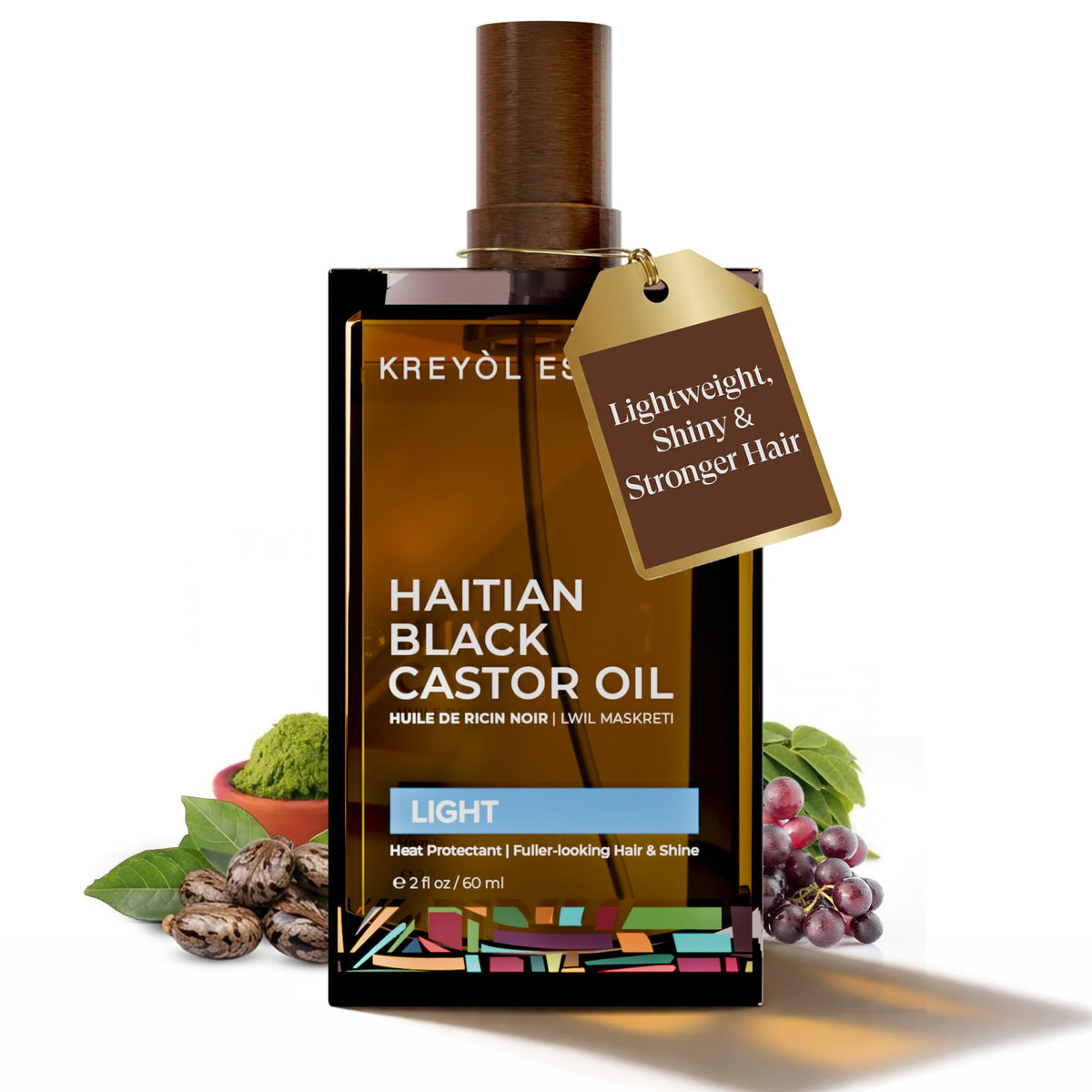 Kreyol Essence Haitian Black Castor Oil Light Lightweight - KREYÒL ESSENCE Official Imagery - 2