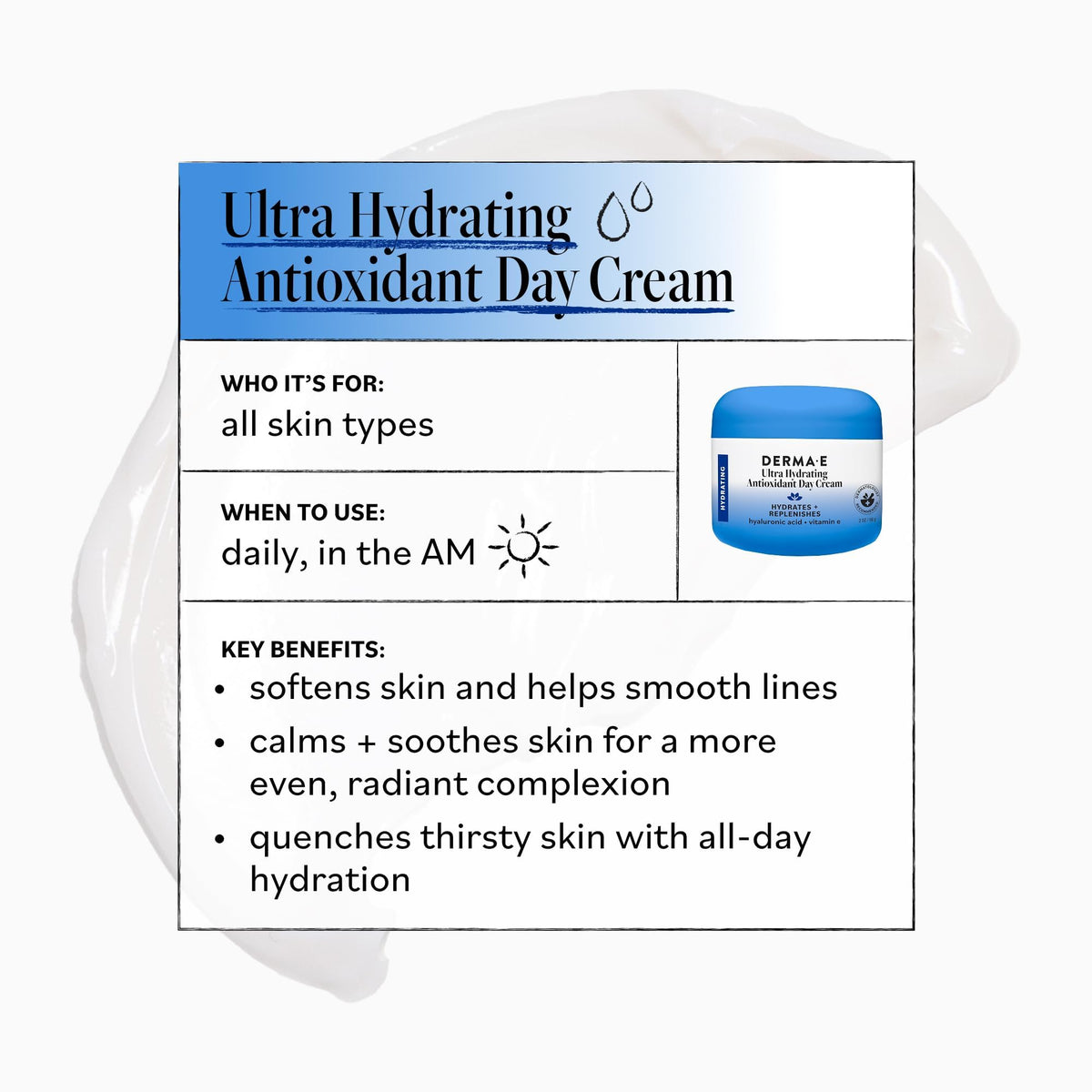 Derma E Ultra Hydrating Antioxidant Day Cream 2 Oz Facial - Derma E Official Imagery - 5