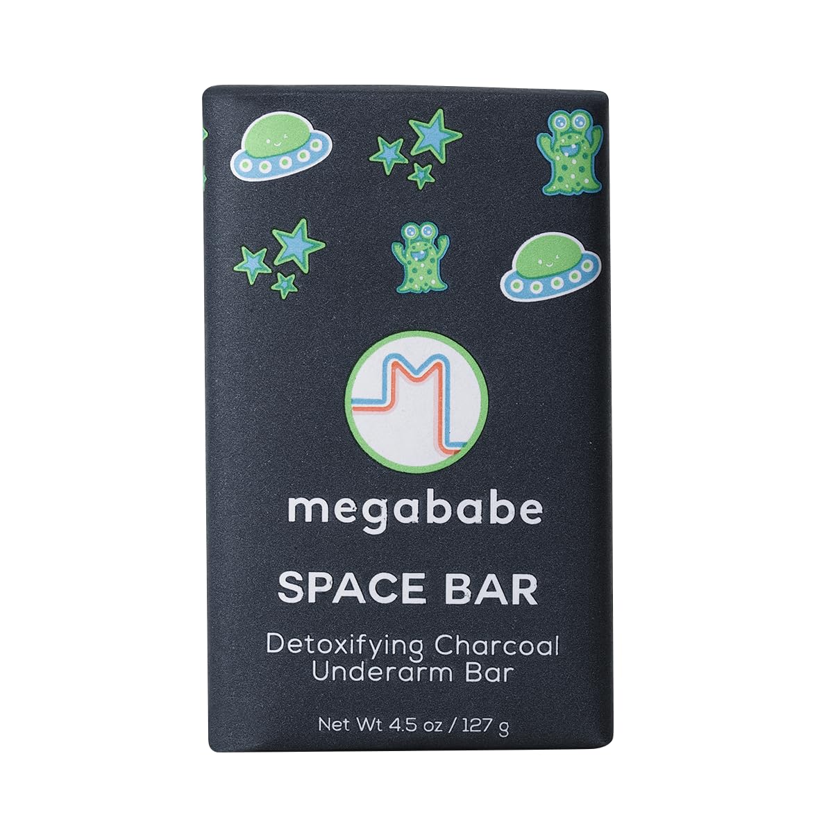 Megababe Space Bar, Detox Charcoal Underarm Bar, Odor Control, - Product Imagery
