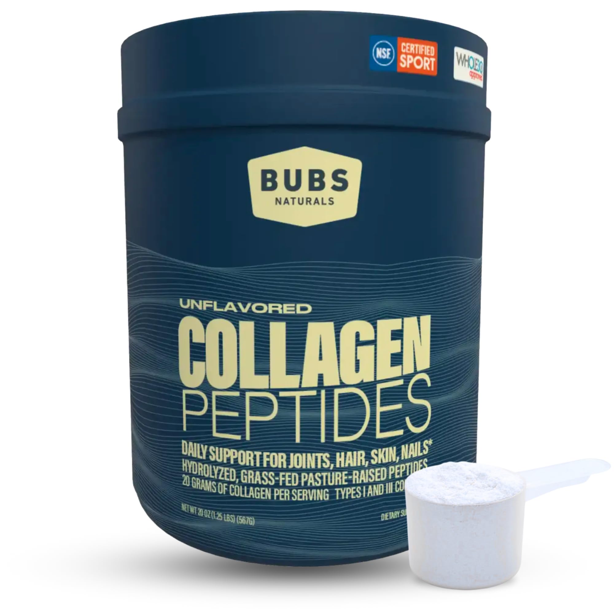 BUBS Naturals Collagen Peptides Powder Collagen for Women - BUBS Naturals Official Imagery - 1