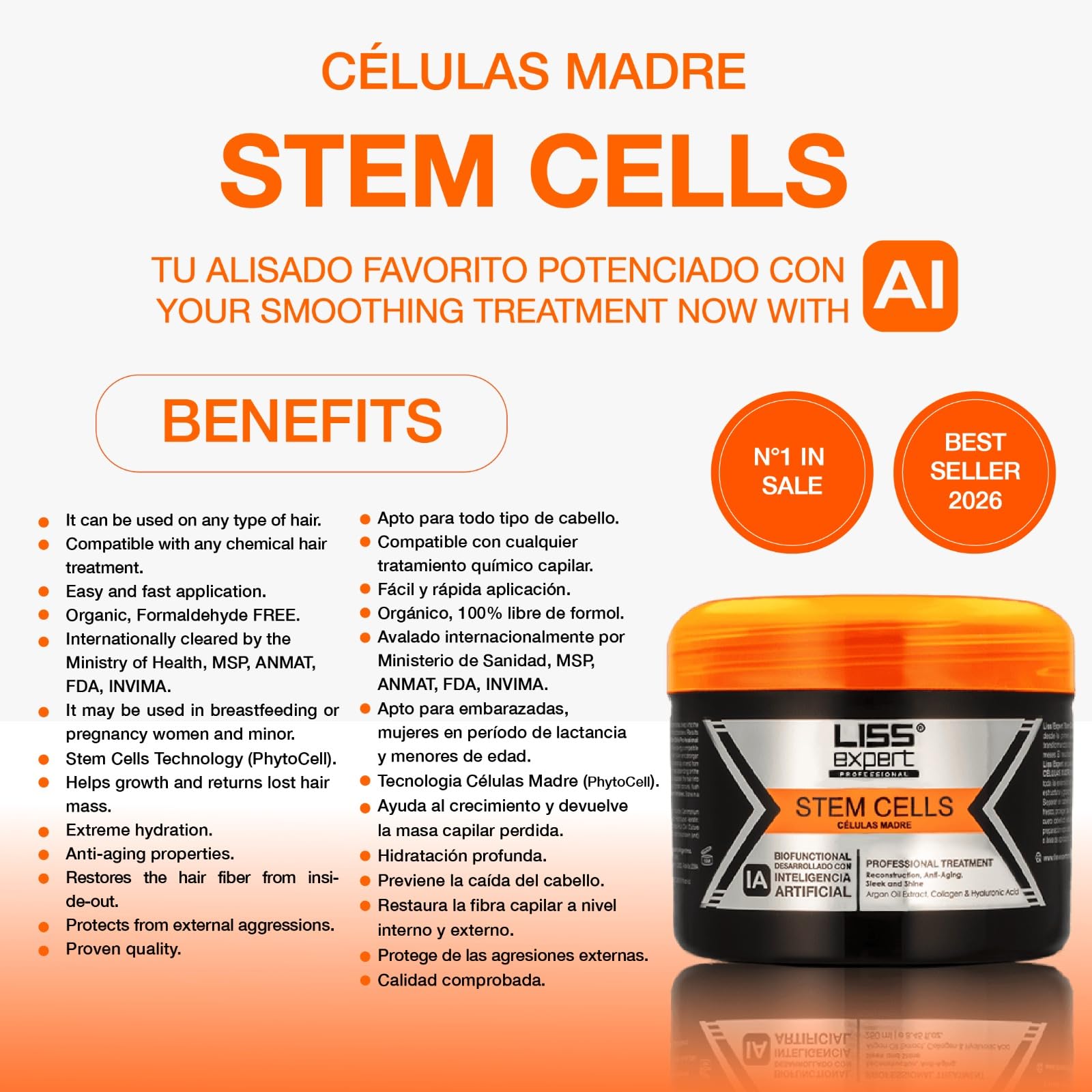 Liss Expert Professional Liss Expert Stem Cells Smoothing Treatment – Organic - Liss Expert Professional Official Product View 4