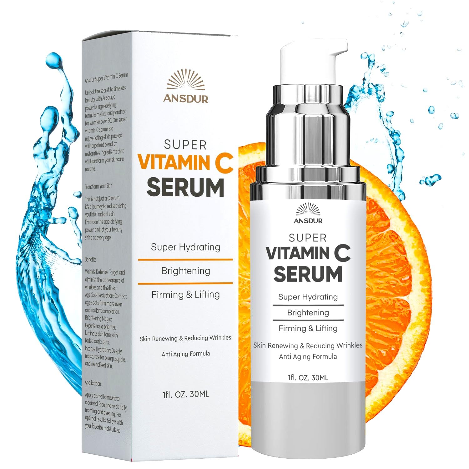 Super Vitamin C Serum for Women Over 70 Vitamin C Face Serum - ANSDUR Official Imagery - 2