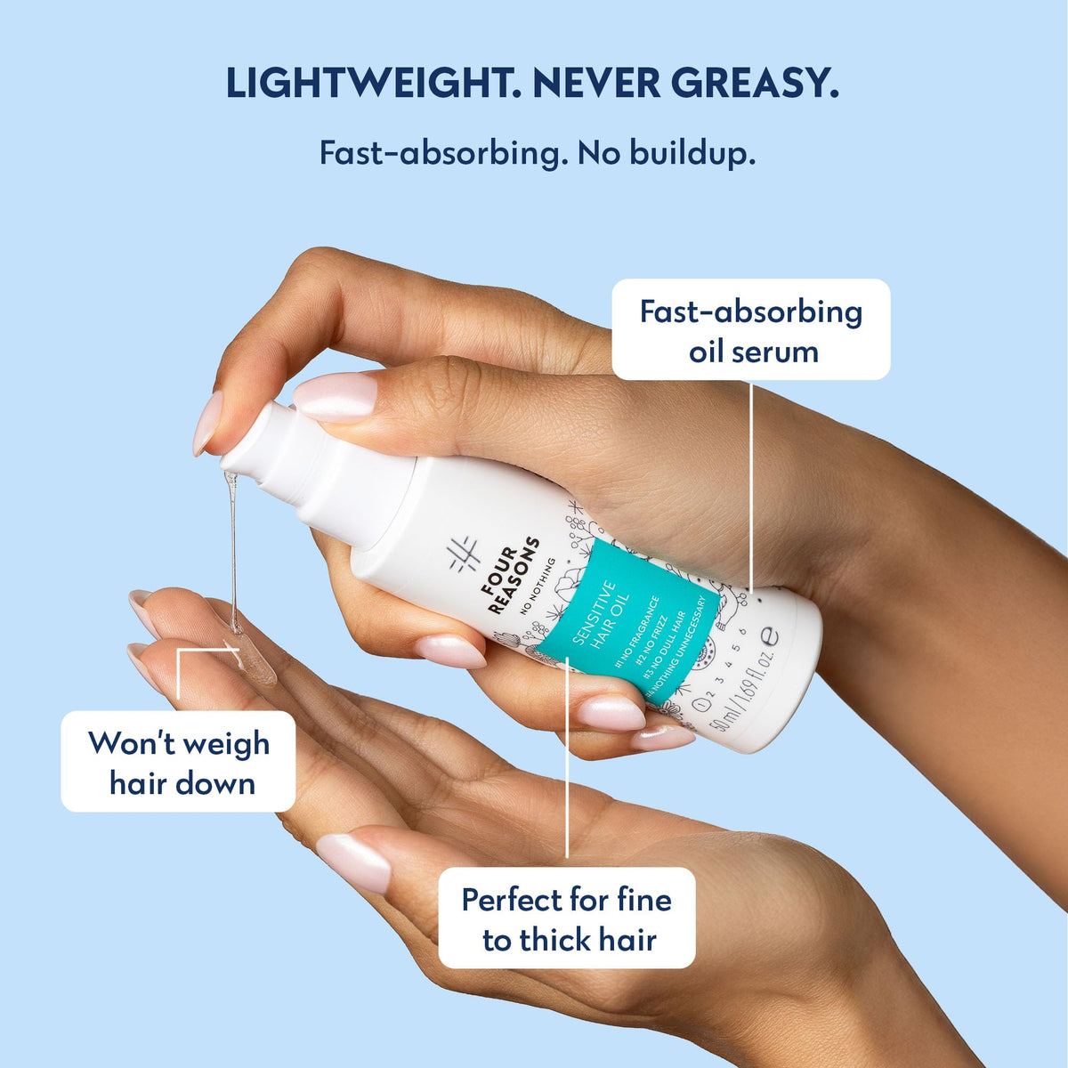 No nothing Hair Oil for Frizzy Hair Lightweight Anti Frizz - No nothing Official Imagery - 5