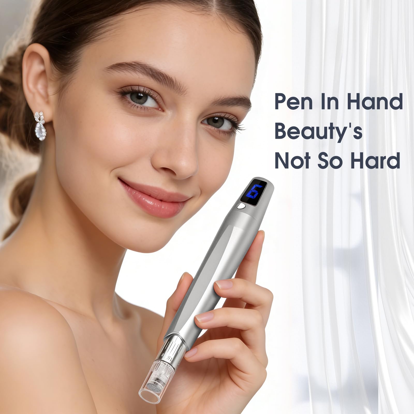 0 25mm Microneedle Skin Care Tool Derma Roller Pen with - Skinsera Official Imagery - 5