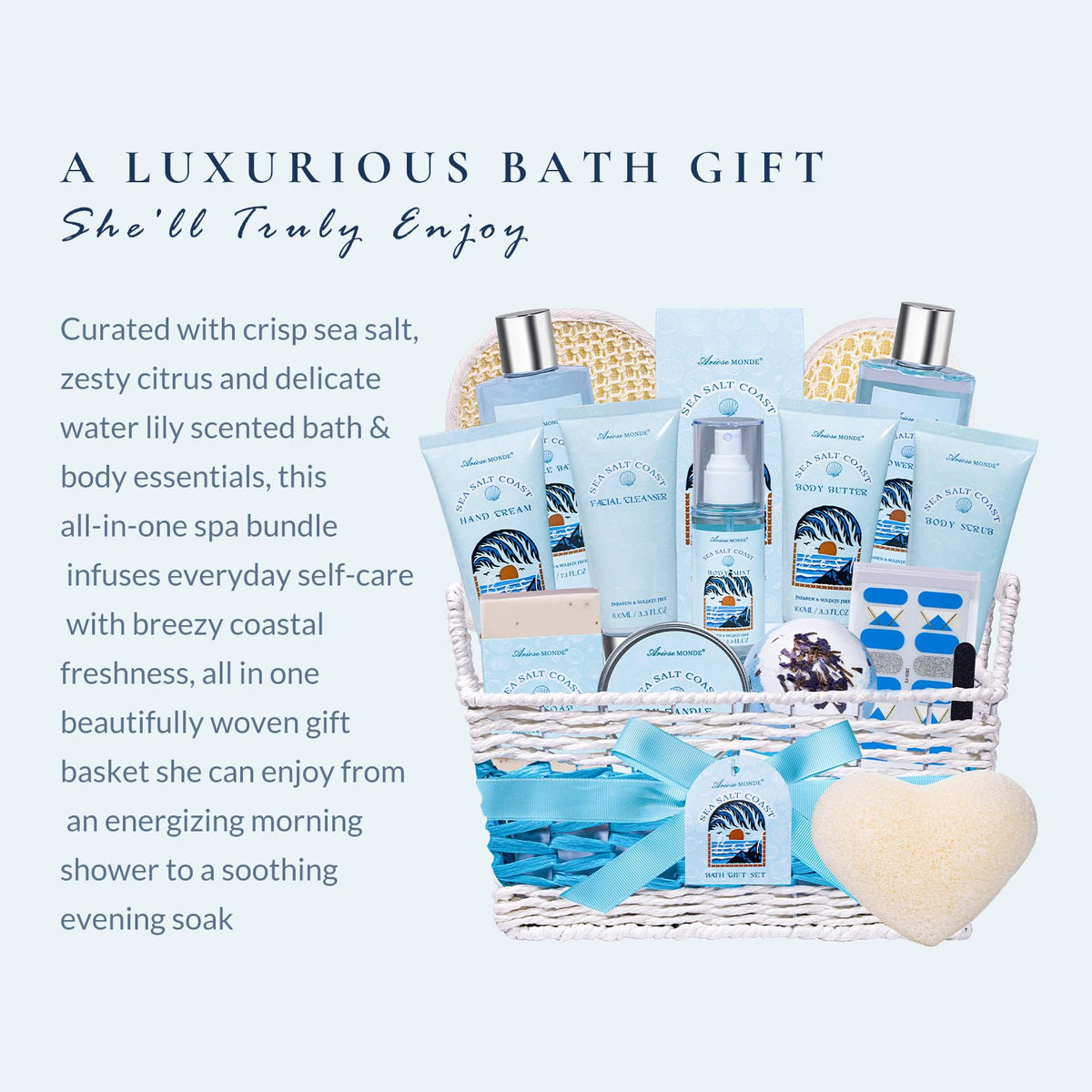 Gifts for Women Men Birthday Gifts for Women 17Pc Bath and - ArioseMonde Official Imagery - 4