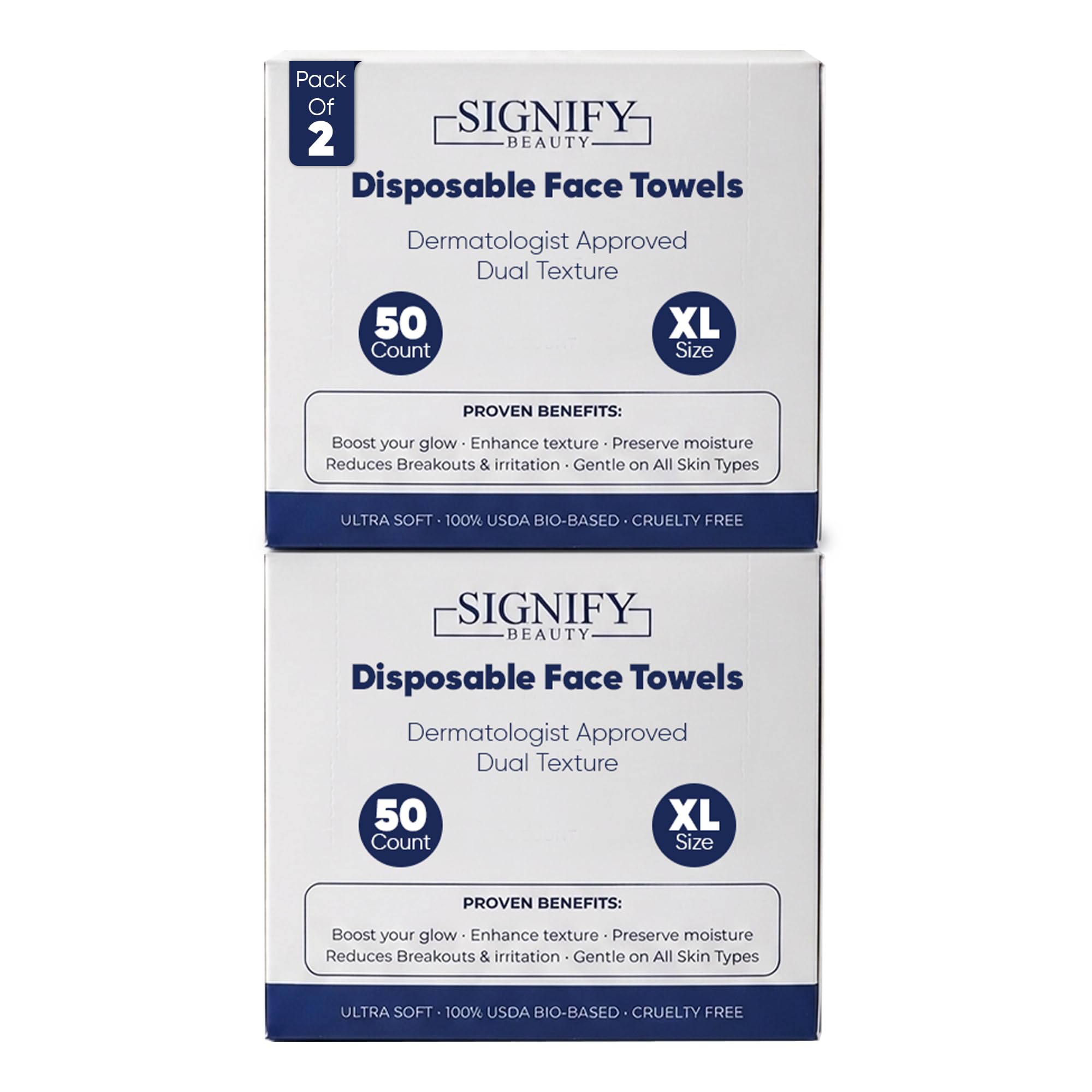SkinCare Towels XL, Disposable Ultra Soft Face Towels, - SIGNIFY BEAUTY