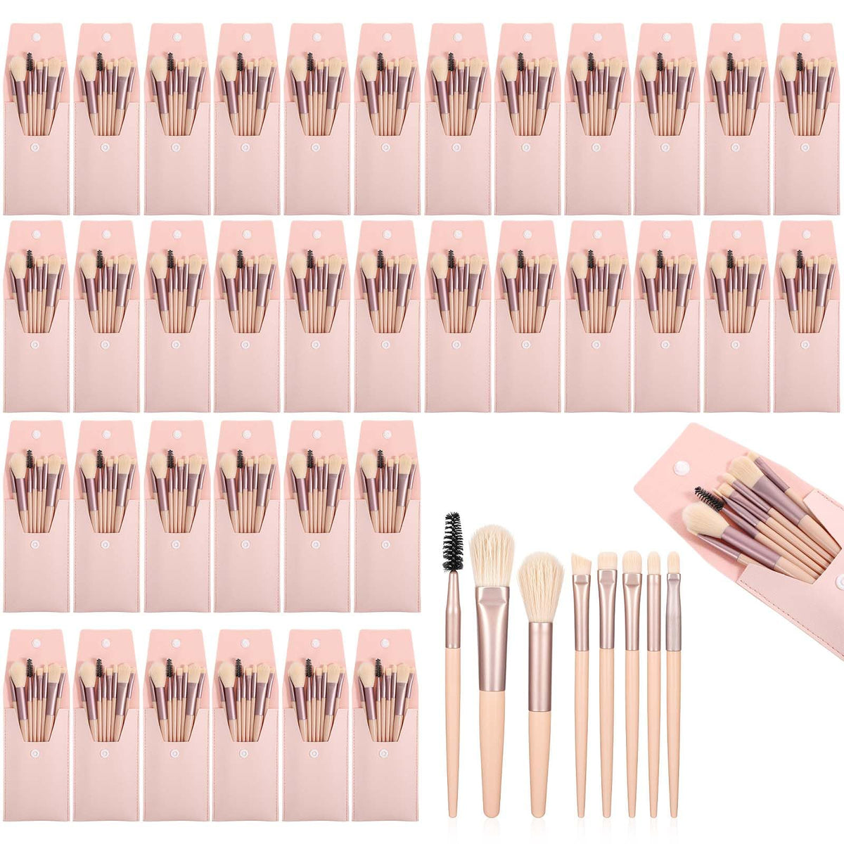 36 Set Travel Size Makeup Brushe Set Mini Face Make Up - Telooco Official Imagery - 2