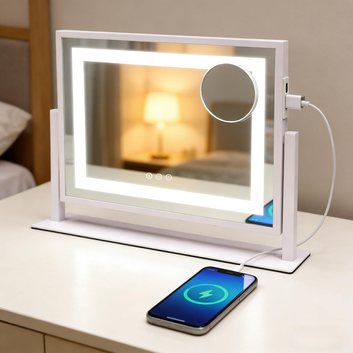 Vanity Mirror with Lights Lighted Makeup Mirror with Touch - SANYCASA Official Imagery - 2