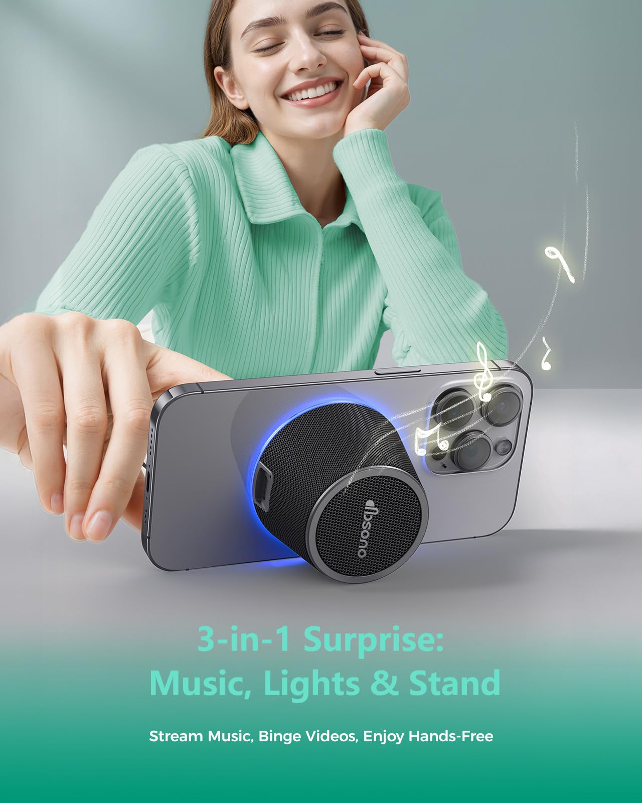 dbsono Small Portable Bluetooth Speaker Birthday Gifts Magnetic Phone - View 2