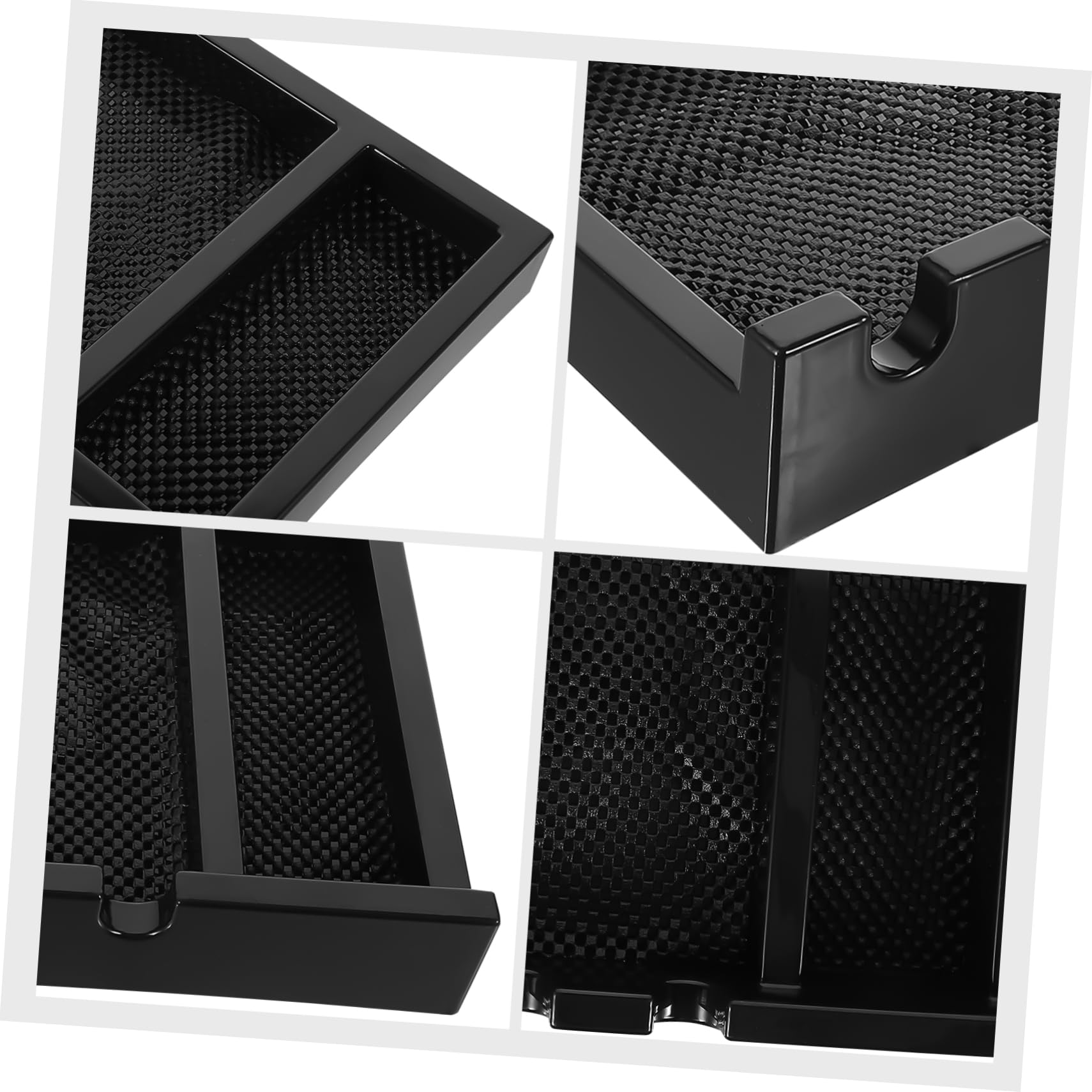 OSOLADY barber station organizer with clipper rack for salon, holding hair trimmers and tools, black metal finish.