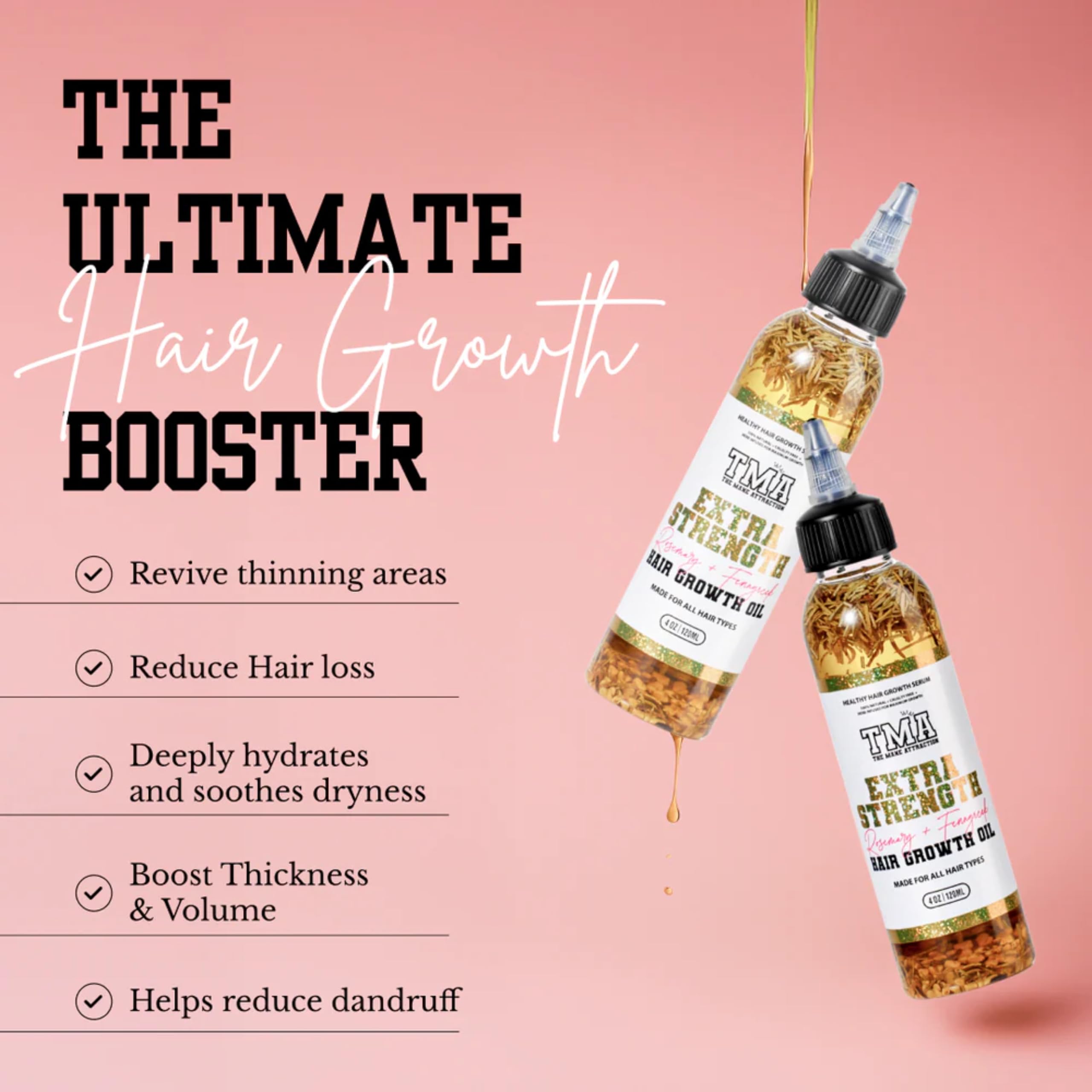 The Mane Attraction Extra - Strength Herbal Hair Growth Oil & 4 Fl - The Mane Attraction Official Product View 4