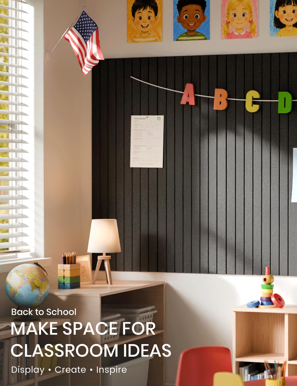 48 x 36 Large Felt Bulletin Board Black - Fluxynara Official Imagery - 5