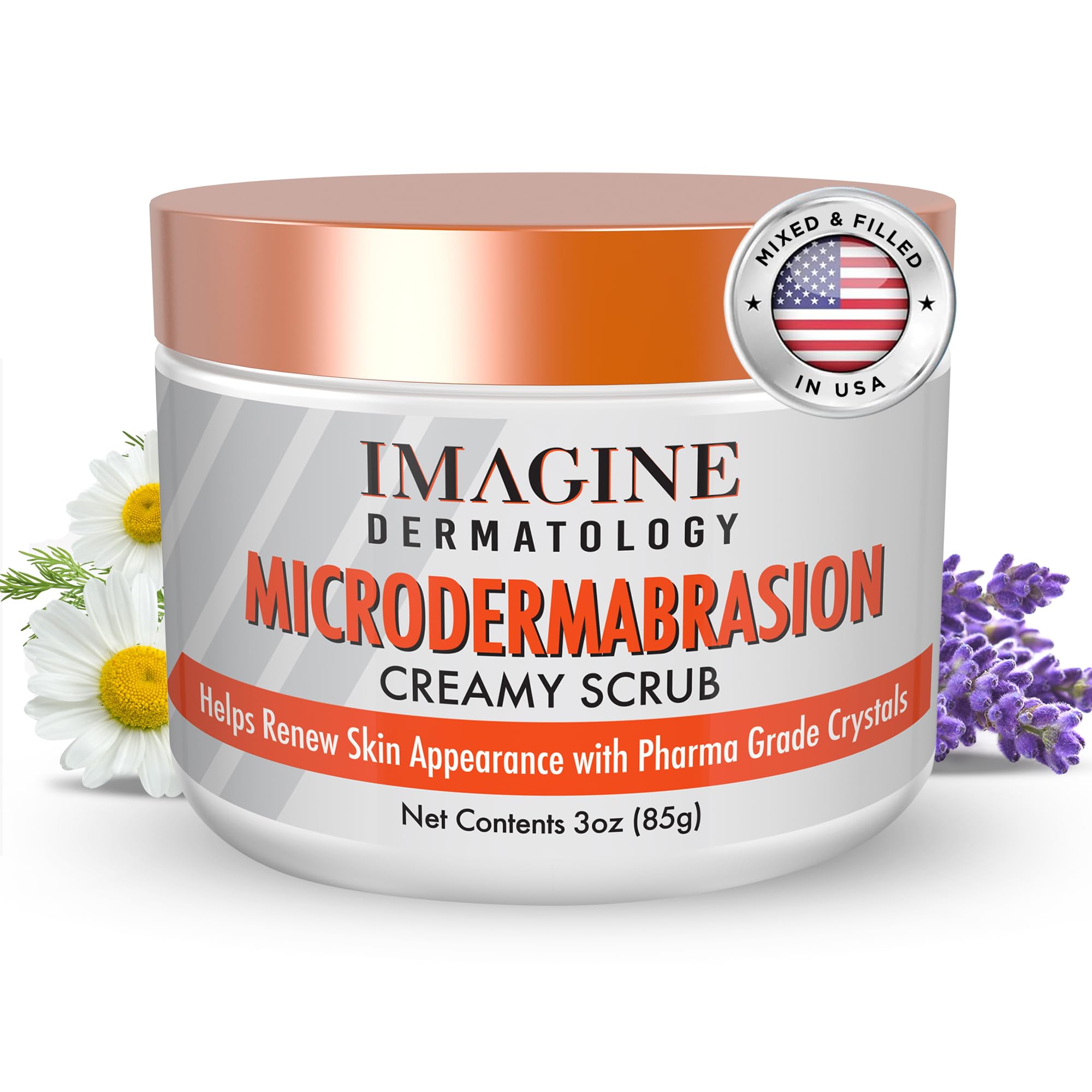 Microdermabrasion Facial Creamy Gel Scrub & Face Exfoliator 3 oz - Product Imagery