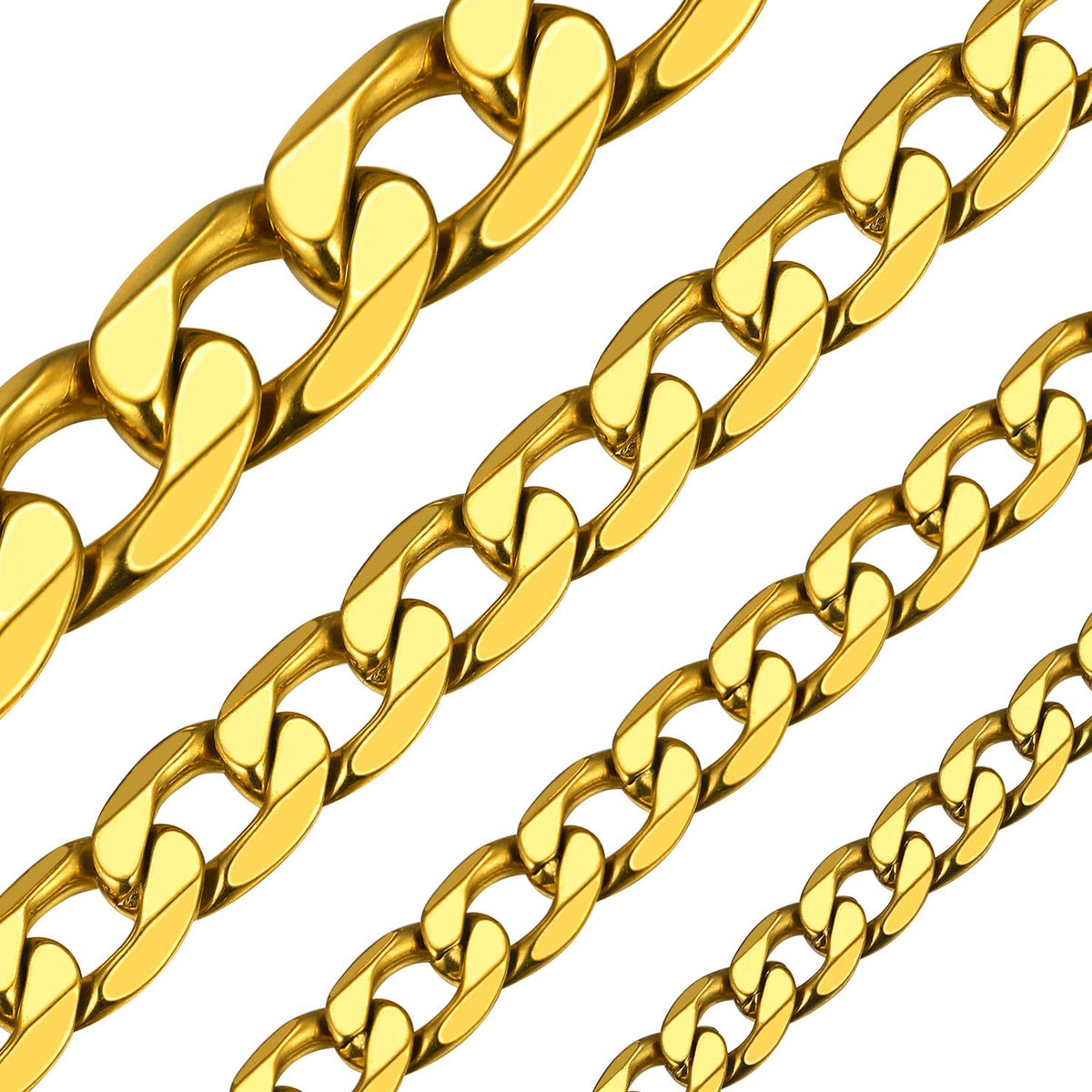 ChainsHouse Stainless Steel Cuban Link Chain Necklace for - ChainsHouse Official Imagery - 4