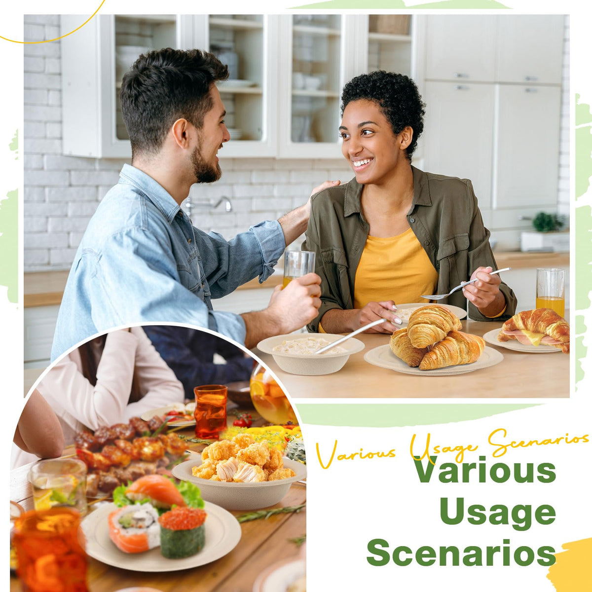 Havawish 150 Pcs Compostable Paper Plates and Bowls Set 7 - Havawish Official Imagery - 8