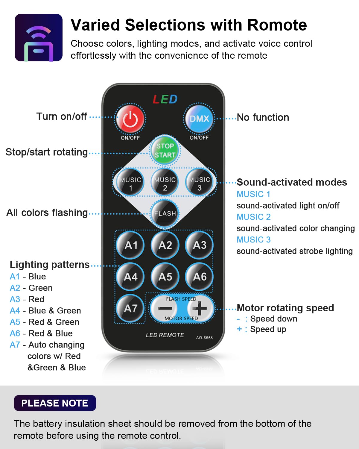 Luditek 4 Pack Sound Activated Party Lights with Remote - Luditek Official Imagery - 3