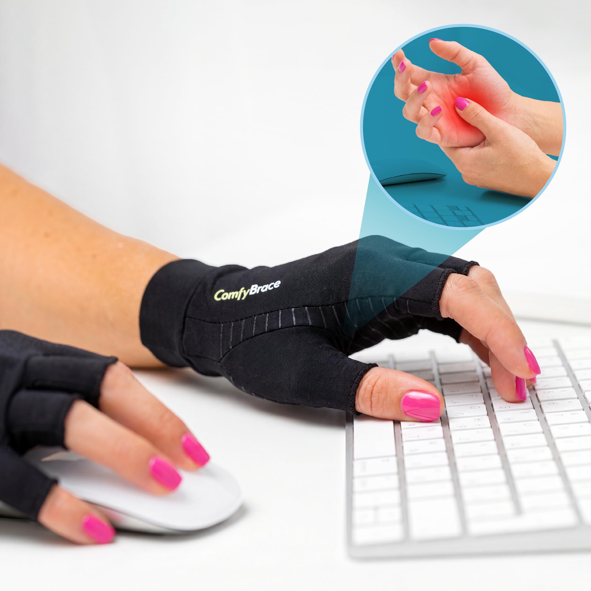 ComfyBrace Copper Arthritis Compression Gloves for Women & Men