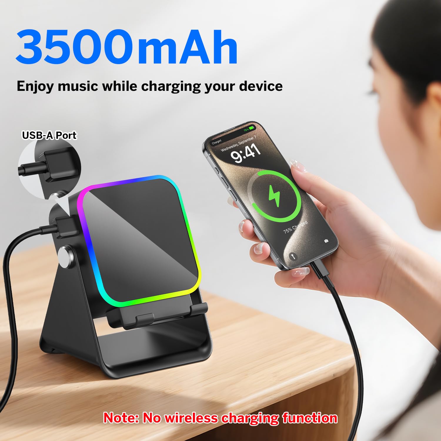 MILOUZ Wireless Induction Speaker 5-in-1 Bluetooth Speaker with P by MILOUZ - Angle View 5