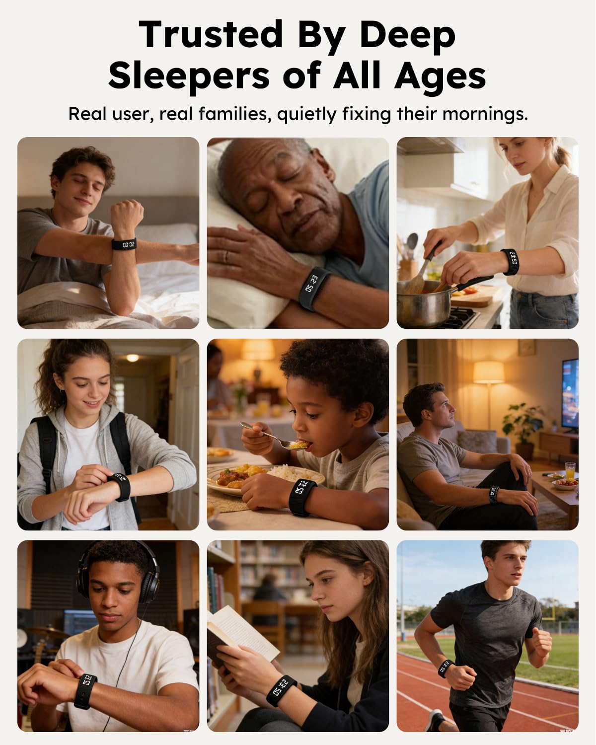 RITHEM Vibrating Alarm Clock Watch for Heavy Sleepers, Silent Wake Up - View 6