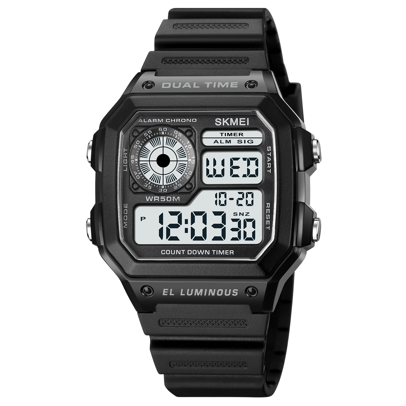 Mens Digital Watch Waterproof Watches for Women Men's Wristwatch - Product Imagery