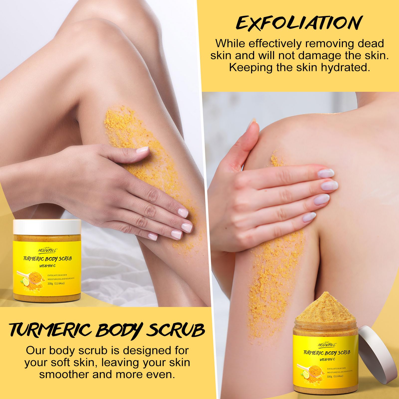 POP MODERN.C Turmeric & Vitamin C Body Scrub 10 oz