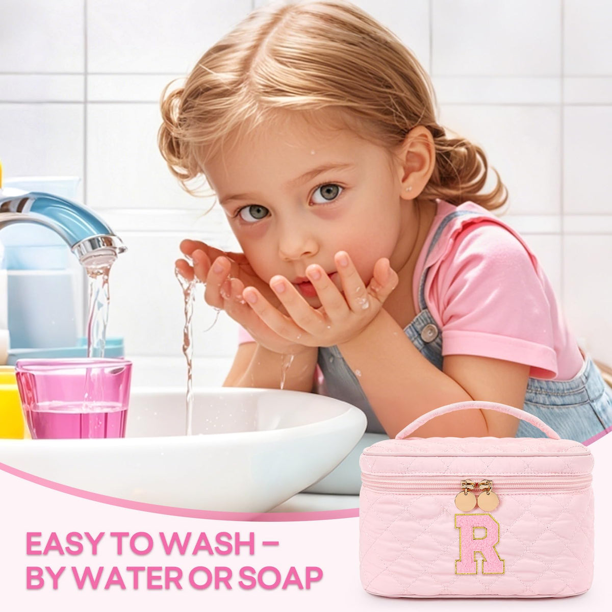 Kids Washable Makeup Set for Girls 29Pcs Real Make Up Toys - mibasies Official Imagery - 3