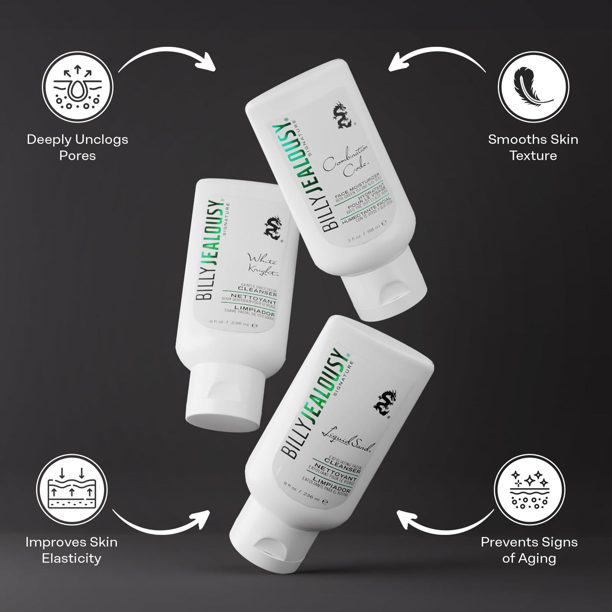 Billy Jealousy Face3Some Face Trio Vegan Mens Skin Care Kit - Premium Selection Official Imagery - 5
