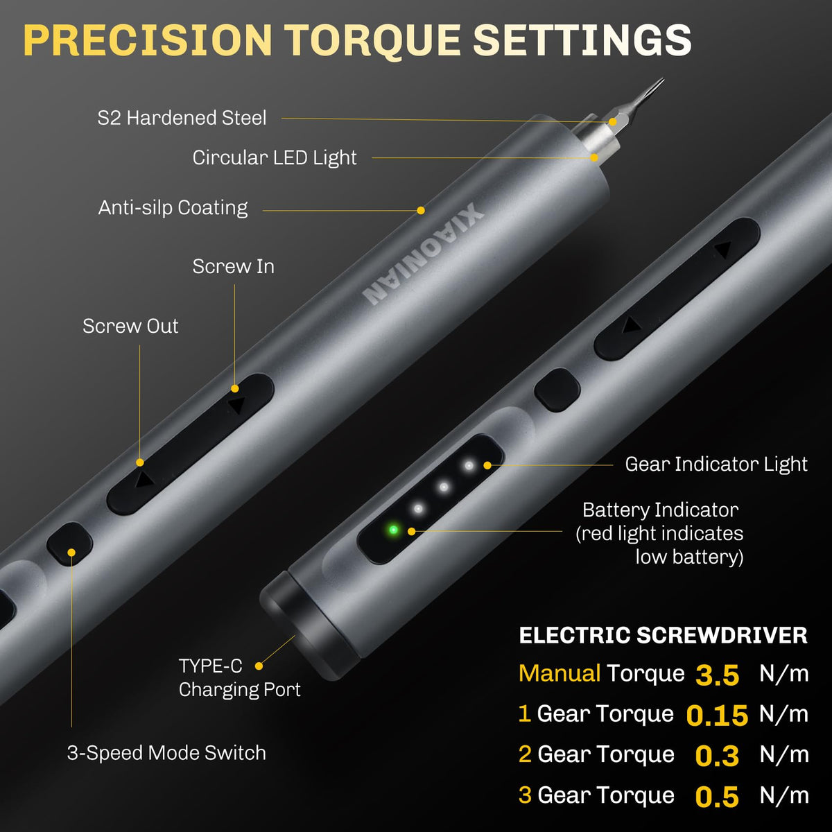 3 7V Precision Electric Screwdriver Set 50 IN 1 Small Power - XIAONIAN Official Imagery - 5