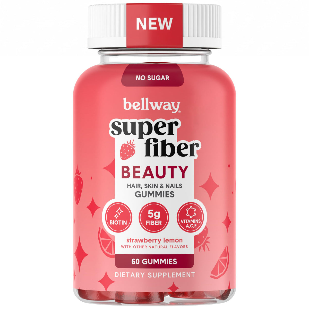 Bellway Super Fiber Beauty Fiber Gummies with Biotin Sugar - Bellway Official Imagery - 1