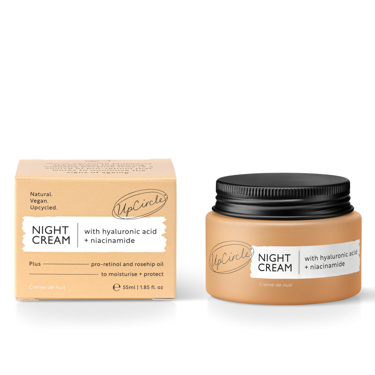 UPCIRCLE Night Cream with Hyaluronic Acid Niacinamide 1 85oz - UPCIRCLE Official Imagery - 3