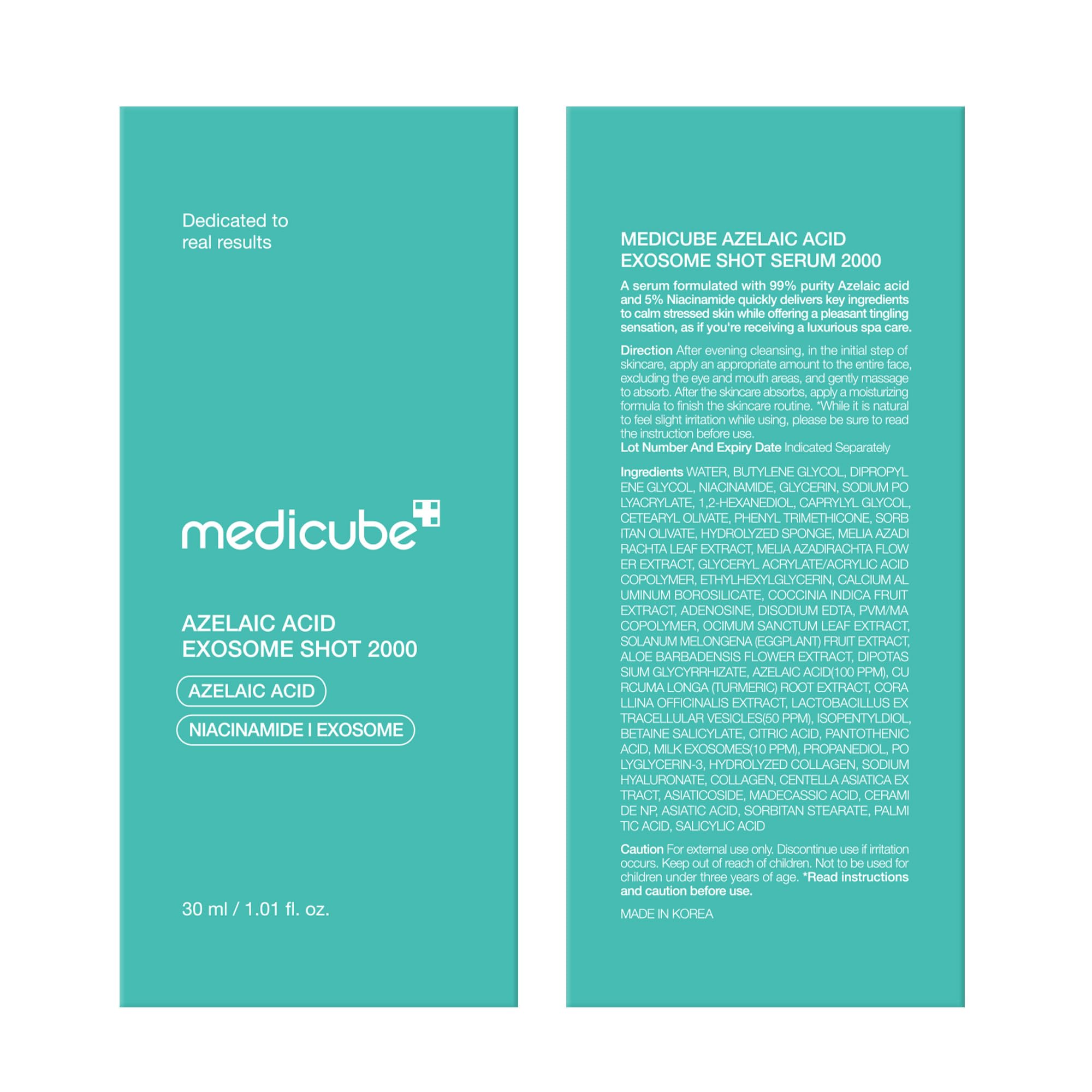 medicube Exosome Shot Azelaic Acid 2,000 PPM Spicule Facial Serum - medicube