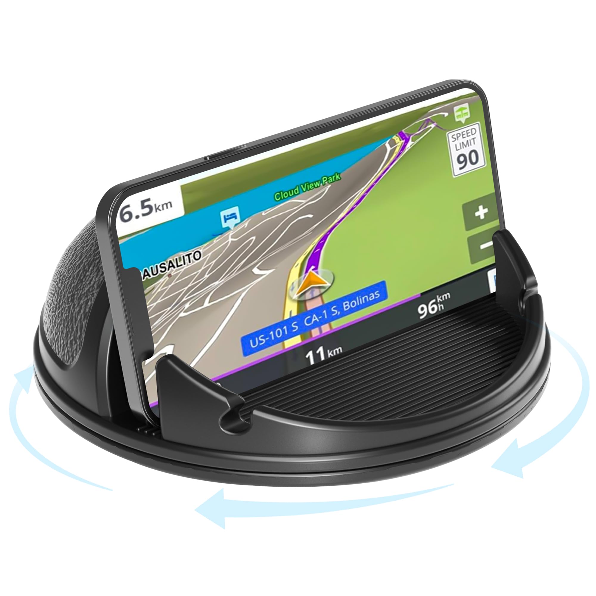 Loncaster Car Phone Holder, Car Phone Mount Silicone Car Pad Mat by Loncaster - Angle View 10
