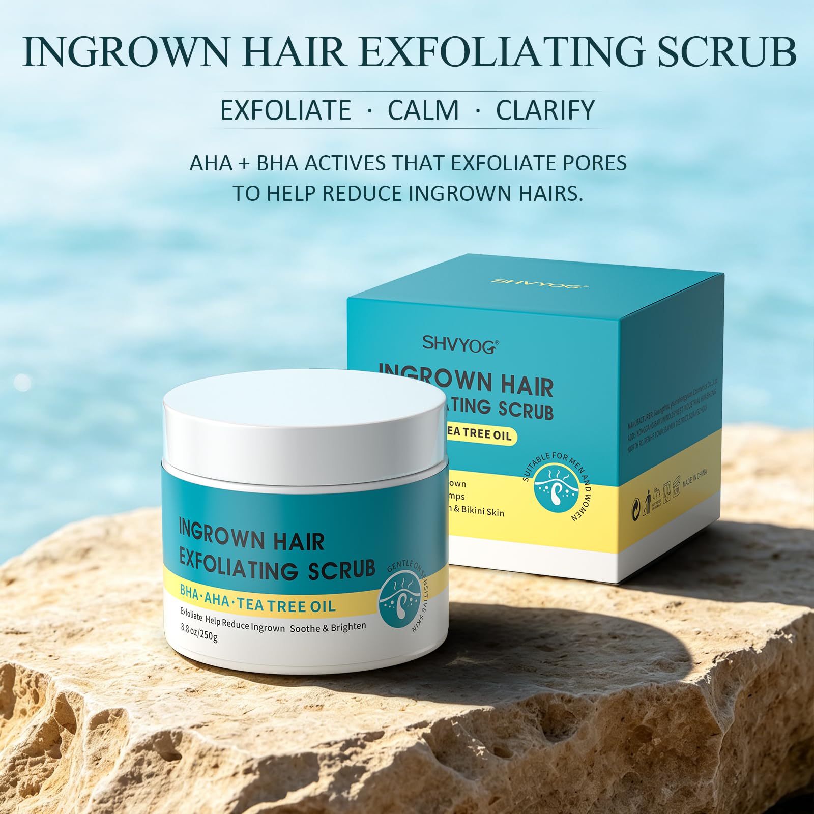 SHVYOG Ingrown Hair Exfoliating Scrub with AHA+BHA, Gentle KP Bump Eraser Body - SHVYOG Official Product View 8